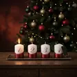 Dip dye Adventti -pöytäkynttiläpaketti, viini - Adventtikynttilät - 27112-ad-13-4 - 1