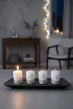 Dip dye Adventti -pöytäkynttilä pkt, hopea - Adventtikynttilät - 27112-ad-42-4 - 2
