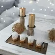 Dip dye Adventti -pöytäkynttilä pkt, kulta - Adventtikynttilät - 27112-ad-41-4 - 4