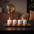Dip dye Adventti -pöytäkynttilä pkt, kulta - Adventtikynttilät - 27112-ad-41-4 - 1