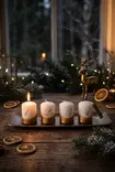 Dip dye Adventti -pöytäkynttilä pkt, kulta - Adventtikynttilät - 27112-ad-41-4 - 2