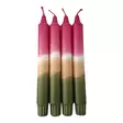 Dip dye kruunukynttilä marjapuuro, okra, havu 4 kpl - Dip Dye kruunukynttilät - 14013-920417-4 - 9
