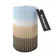 Dip dye vekkikynttilä vaaleansininen, okra, savunsininen 12 cm - Dip dye -raitakynttilät - 14604V-220484 - 4