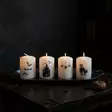 Halloween -pöytäkynttiläpaketti 4 kpl/pkt - Halloweenkynttilät - 27112-ha-30-4 - 1