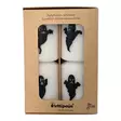 Halloween -pöytäkynttiläpaketti, haamut 4 kpl/pkt - Halloweenkynttilät - 27112-ha-31-4 - 2
