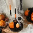 Halloween kruunukynttiläpakkaus, musta & oranssi - Dip Dye kruunukynttilät - 14913-1030-4 - 1