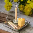 Helmiäishohto kruunukynttilä, keltainen, 4 kpl/pkt - Metallihohtokynttilät - 1991305-4 - 4