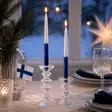Itsenäisyyspäivän metallihohtoinen antiikkikynttiläpari, 2 pr/pkt - Itsenäisyyspäiväkynttilät - 19010-0121-4 - 1