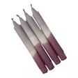 Dip Dye kruunukynttilä laventeli, lila, luumu 4 kpl - Dip Dye kruunukynttilät - 14013-2324-4 - 4