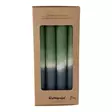 Dip Dye kruunukynttilä sammal, salvia, savunsininen 4 kpl - Dip Dye kruunukynttilät - 14013-1784-4 - 2