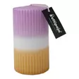 Dip dye vekkikynttilä lila,okra 12 cm - Dip dye -raitakynttilät - 14604V-2304 - 2