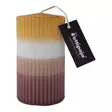 Dip dye vekkikynttilä okra, kaakao, luumu 12 cm - Dip dye -raitakynttilät - 14604V-0424 - 3