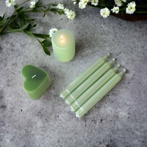 Helmiäishohto kruunukynttilä, lehmus, 4 kpl/pkt - Metallihohtokynttilät - 1991309-4 - 1