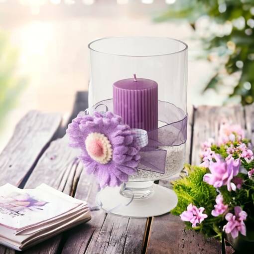 Huopakukka, rintaneula, lila - Nauhat, köynnökset ja härpäkkeet - 880083-24 - 1