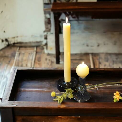 Läpivärjätty kruunuputti 34 cm, okra - Läpivärjätyt kruunuputit - 1500804 - 1