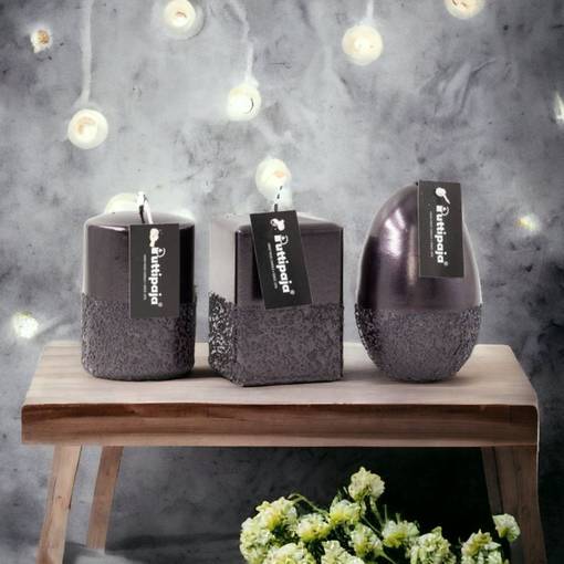 Metallihippukynttilät, tumma luumu - Metallihohtokynttilät - 2310424 - 1