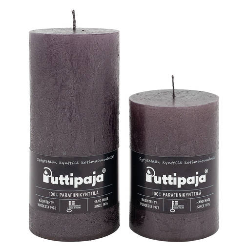 Metallihohtokynttilä 7x10 cm, luumu - Metallihohtokynttilät - 1990424 - 1