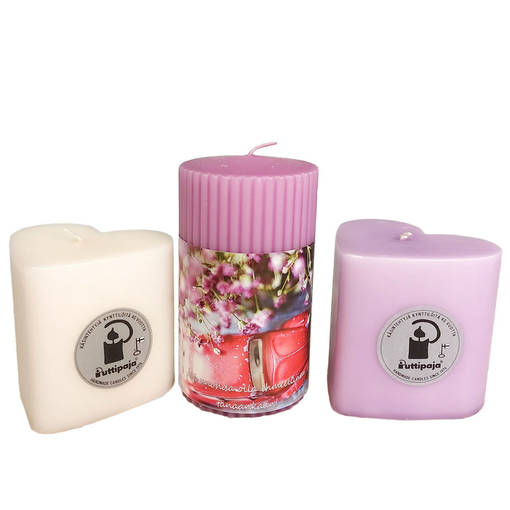 Mietelause- ja sydänkynttiläpaketti Älä unohda - Mietelausekynttilät - 79291460454 - 1