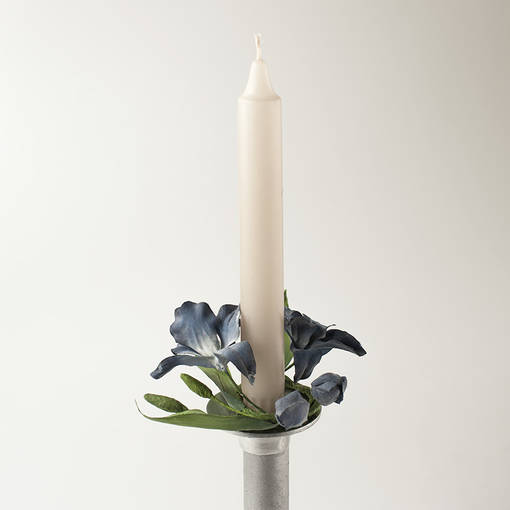 Orkideamansetti lehdillä sininen - Kynttilämansetit ja -korut - 33427-004 - 1