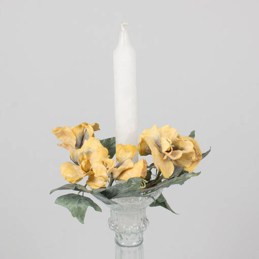 Orvokkimansetti, keltainen - Kynttilämansetit ja -korut - 33434 - 1