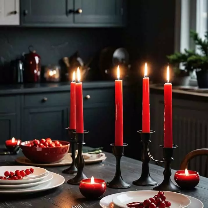 Antiikkikynttilä 30 cm, punainen 2 pr/pkt - Antiikkikynttilät - 1401012-4 - 1