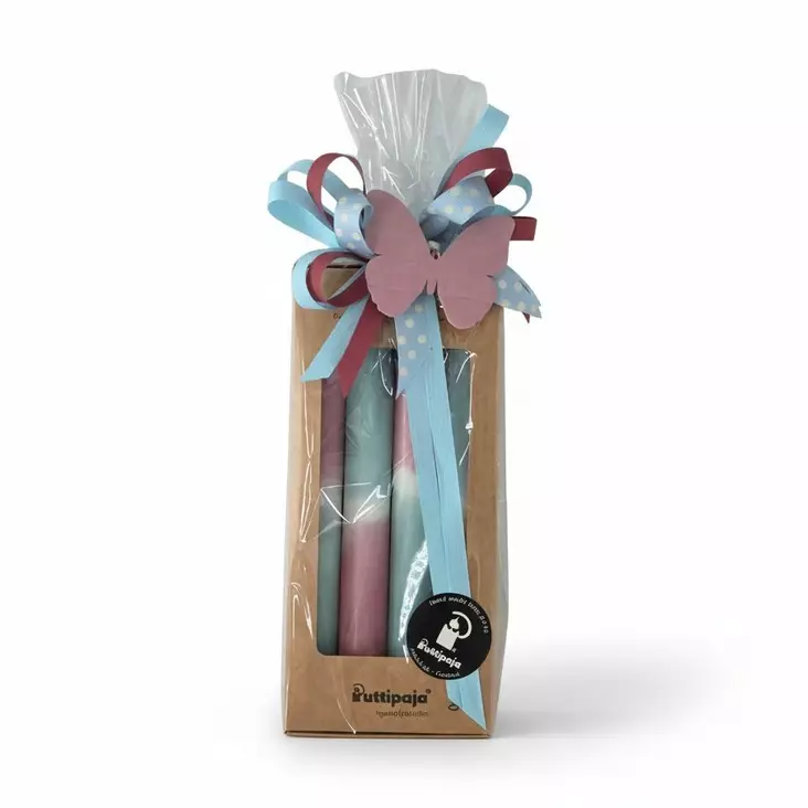 Dipdye-kruunu lahjapakkaus, turkoosi/marjapuuro - Valmiit lahjapaketit - 7914013-1992-4 - 1