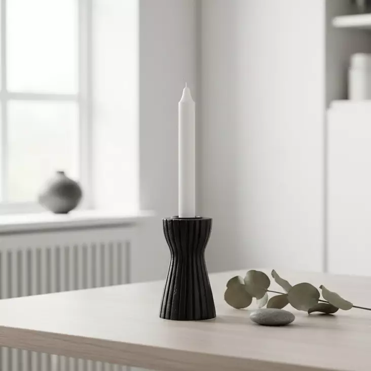 Indiana puinen kynttilänjalka 10 cm - Kynttilänjalat kruunukynttilöille - 40-1144654 - 1