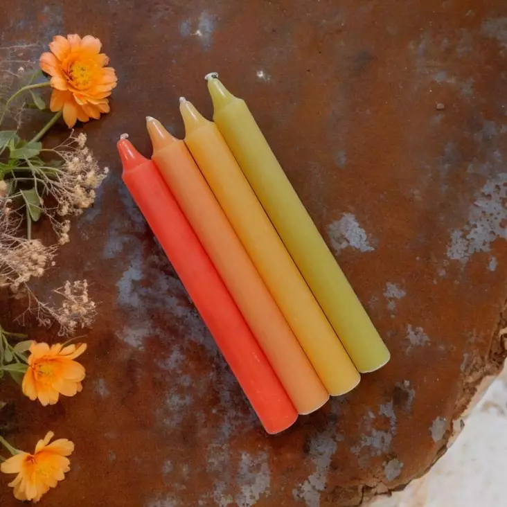 Kruunukynttiläpakkaus Syksy - Läpivärjätyt kruunut - 15013-4-04 - 1