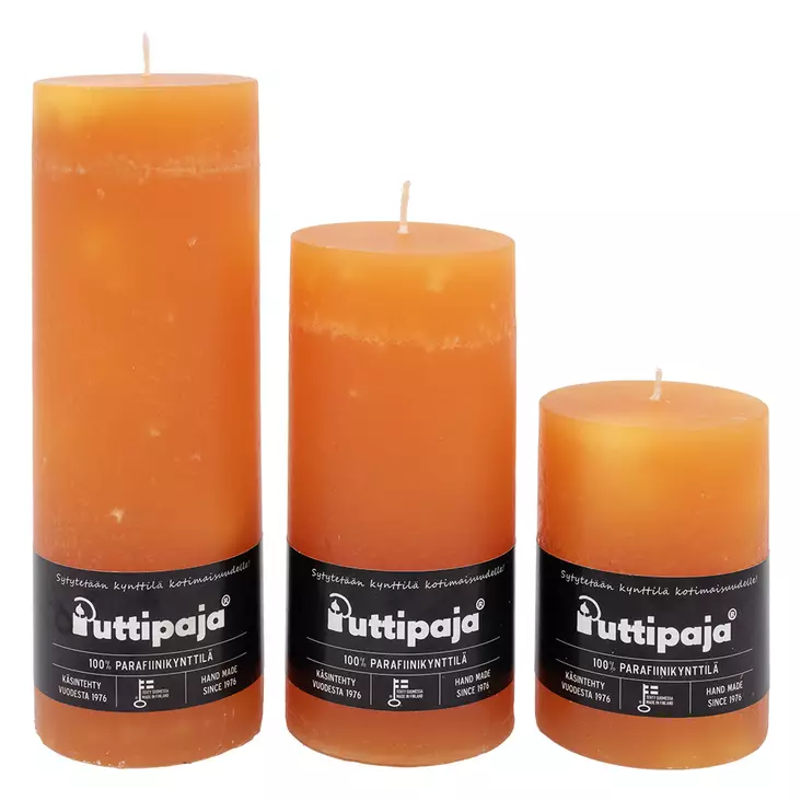 Läpivärjätty pöytäkynttilä, okra - Yksiväriset pöytäkynttilät - 1570404 - 1