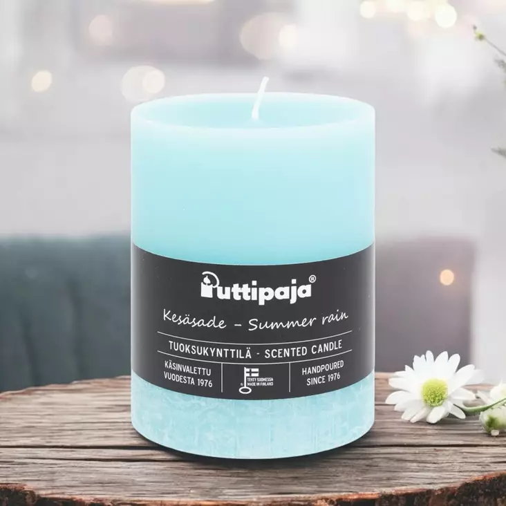 Läpivärjätty tuoksukynttilä 10cm, Kesäsade - Tuoksukynttilät - 20004144 - 1