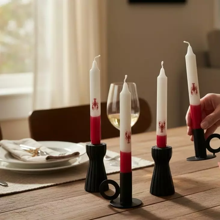 Rapujuhlat kruunukynttilät 4 kpl/pkt - Rapujuhlat - 29013-ra-0112-4 - 1