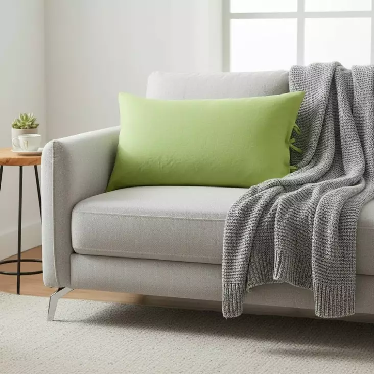 Tyynynpäällinen, vaaleanvihreä - Sisustustekstiilit ja tyynynpäälliset - 440014-14 - 1