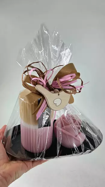 Dipdye-ruusu lahjapakkaus okra-vanharoosa - Valmiit lahjapaketit - 7914604V-0485 - 2