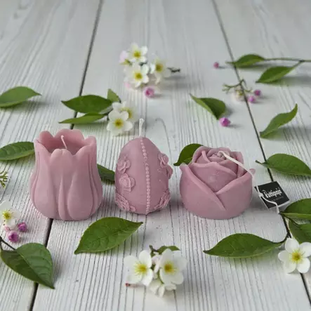 Munakynttilä, soijavaha, vanha roosa - Soijavahakynttilät - 281401785 - 2