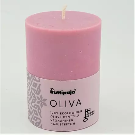 Oliva-kynttilä, vanha roosa 7x10 cm - Oliva-oliivikynttilät - 2710485 - 1