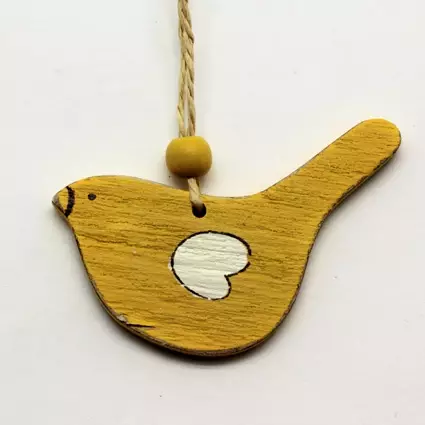 Pikkulintu 7cm, keltainen - Pakettikoristeet - 542173-05 - 2