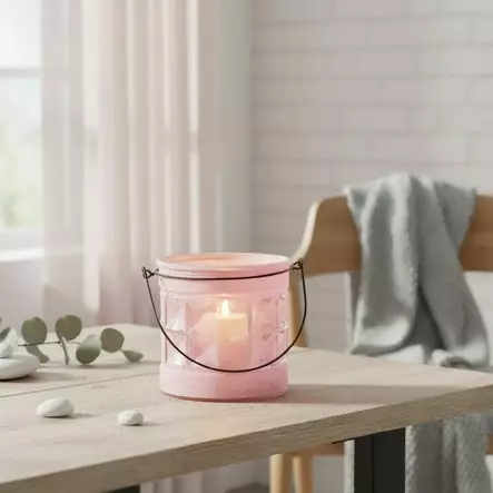 Saga-lasilyhty vaaleanpunainen - Lasilyhdyt ja hurrikaanit - 39185 - 1