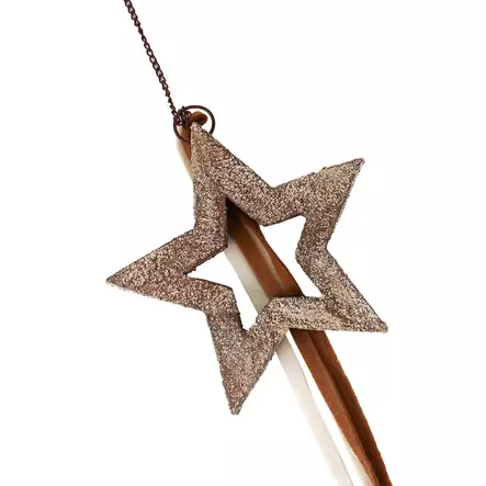 Tähtikoriste kerma/ruskea - Joulukoristeet - 544005 - 2