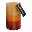 Dip dye raidallinen vekkikynttilä Keltainen – oranssi – terra - Dip dye -raitakynttilät - 14704v-051055 - 3