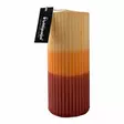 Dip dye raidallinen vekkikynttilä Keltainen – oranssi – terra - Dip dye -raitakynttilät - 14704v-051055 - 4