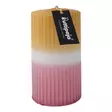 Dip dye vekkikynttilä okra, vanha roosa 12 cm - Dip dye -raitakynttilät - 14604V-0485 - 5
