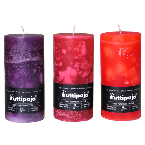 Läpivärikynttilälajitelma, pihlaja - Yksiväriset pöytäkynttilät - 15705S22-5 - 1