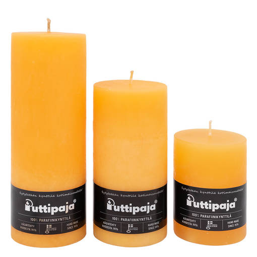 Läpivärjätty pöytäkynttilä, keltainen - Yksiväriset pöytäkynttilät - 1570405 - 1