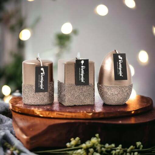 Metallihippukynttilät, ruskea - Metallihohtokynttilät - 2310425 - 1