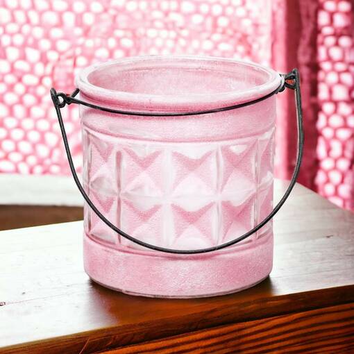 Saga-lasilyhty vaaleanpunainen - Lasilyhdyt ja hurrikaanit - 39185 - 1