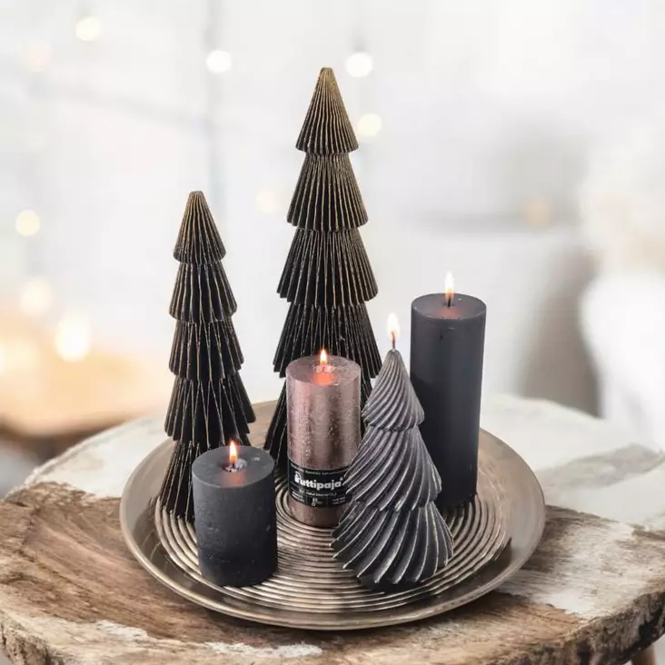 Alumiini lautanen kulta, 40,5 cm - Kynttilälautaset - 4098415 - 1