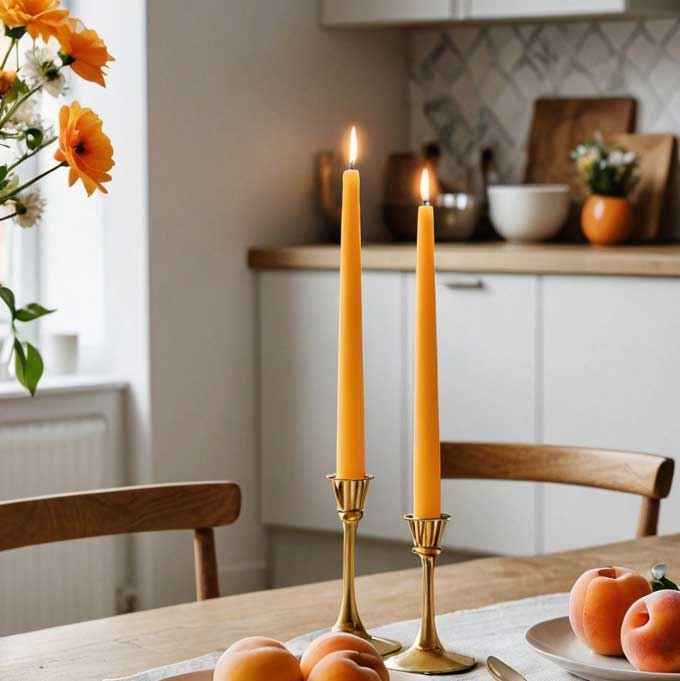 Antiikkikynttilä 30 cm, keltainen - Antiikkikynttilät - 1401005 - 1