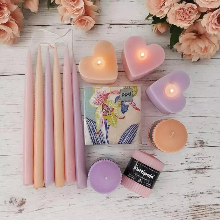 Kynttilä ja serviettipaketti "Paradisio Orchid" - Kynttiläpaketit - 9140-25-2305 - 1