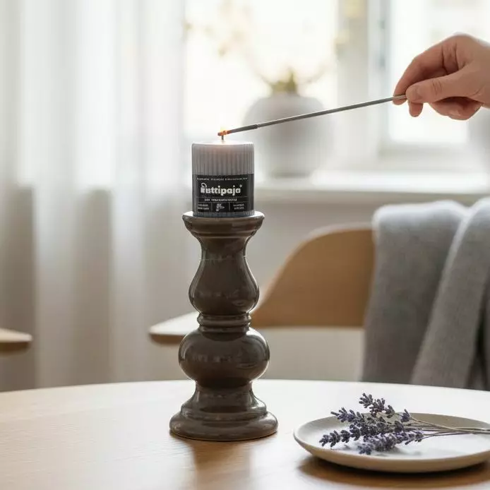 Kynttilänjalka pöytäkynttilälle, violetti - Kynttilänjalat pöytäkynttilöille - 406125 - 1