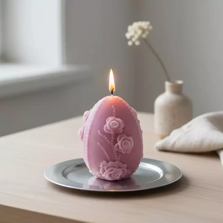 Munakynttilä, soijavaha, vanha roosa - Soijavahakynttilät - 281401785 - 1